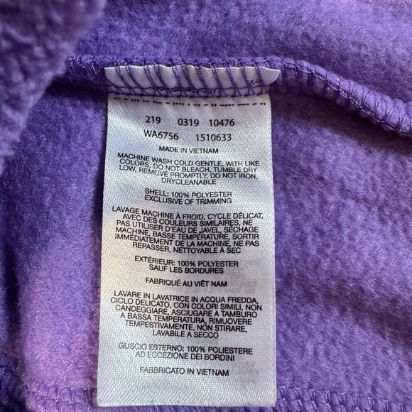 Columbia Purple Plush Fleece Zip up Jacket Kids 4T Outdoor Play Warm Cozy Fall - Picture 5 of 7